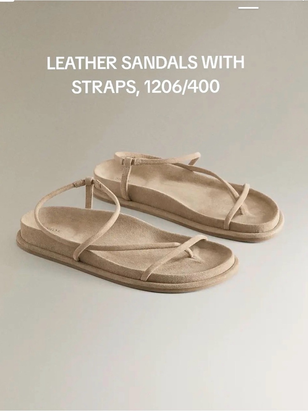Women's Strappy Suede Sandals in Taupe